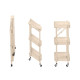 CARRITO 3 ALTURAS PLEGABLE CREMA