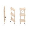 CARRITO 3 ALTURAS PLEGABLE CREMA