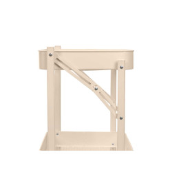 CHARIOT 3 NIVEAUX PLIABLE CRÈME