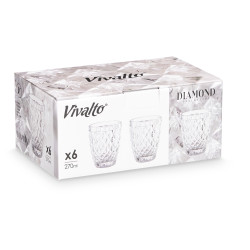 VASO DIAMANTE TRANSPARENTE 270 ML