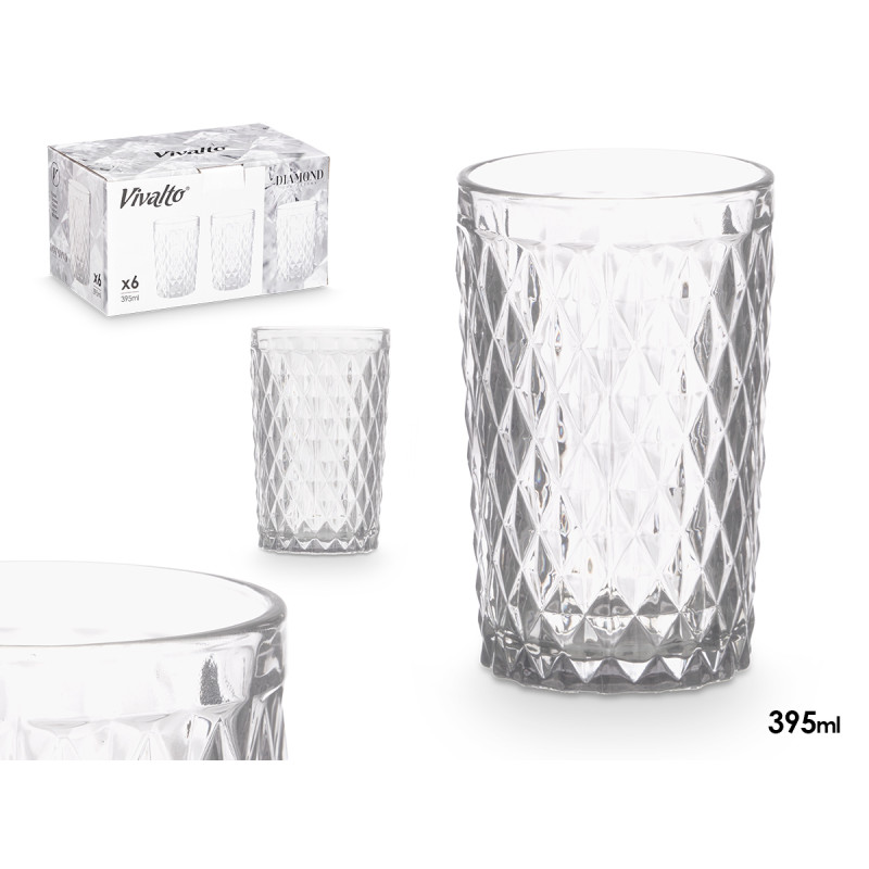 COPO DIAMANTE TRANSPARENTE 395 ML