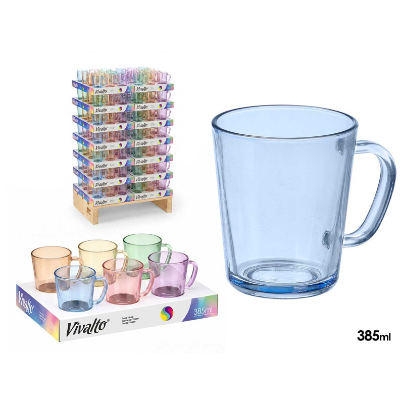 JARRA MUG SURT 6 COL 385 ML DISPLAY