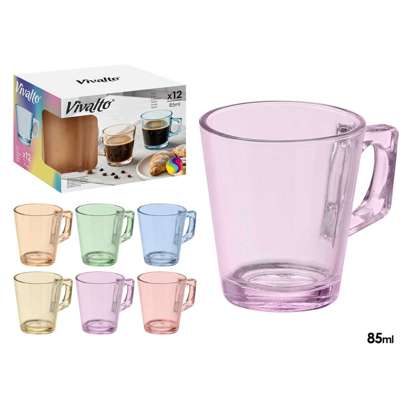 CANECA CAFE SORT 6 COR 85 ML