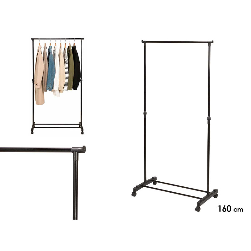 EXTANDABLE GARMENT RACK BLACK