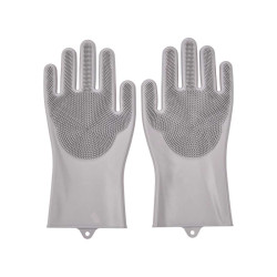 ENSEMBLE 2 GANTS ÉPONGE SILICONE GRIS