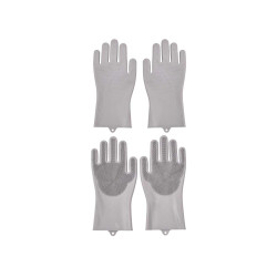SET 2 GUANTE FREGADOR SILICONA GRIS