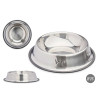 COMEDOURO METALICO 26CM PEGADAS C ANTIDERRAPANTE