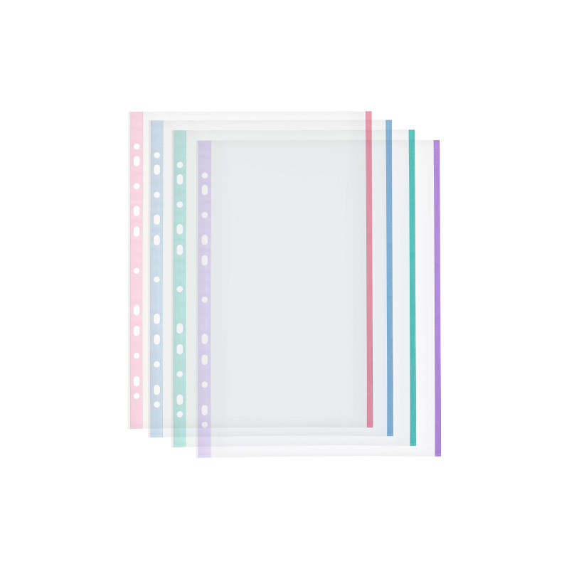 SET 25 TRANSPARENT COVERS A4 PAPER COLOUR