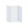 SET 25 TRANSPARENT COVERS A4 PAPER COLOUR