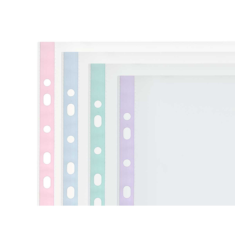 SET 25 FUNDAS TRANSPARENTES COLOR FOLIO