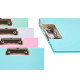 CLASSEUR PINCE  A4 COULEURS PASTEL ASSORT 4