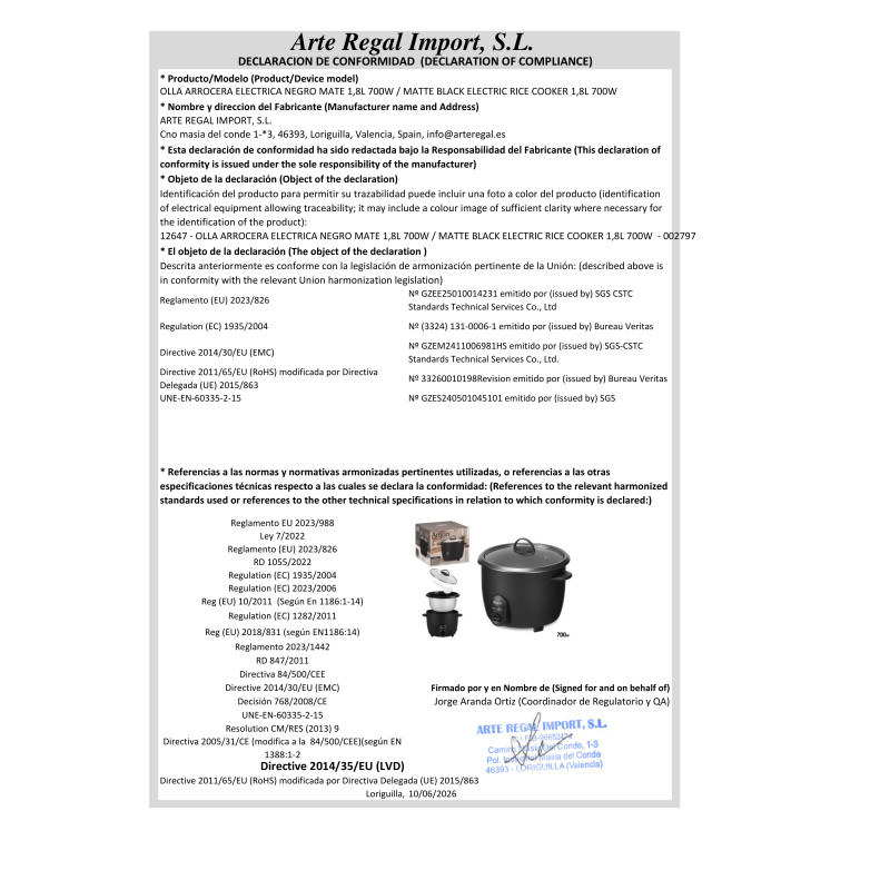 MATTE BLACK ELECTRIC RICE COOKER 1,8L 700W 