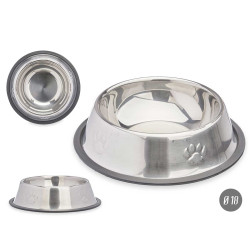 COMEDOURO METALICO 18CM PEGADAS C ANTIDERRAPANTE