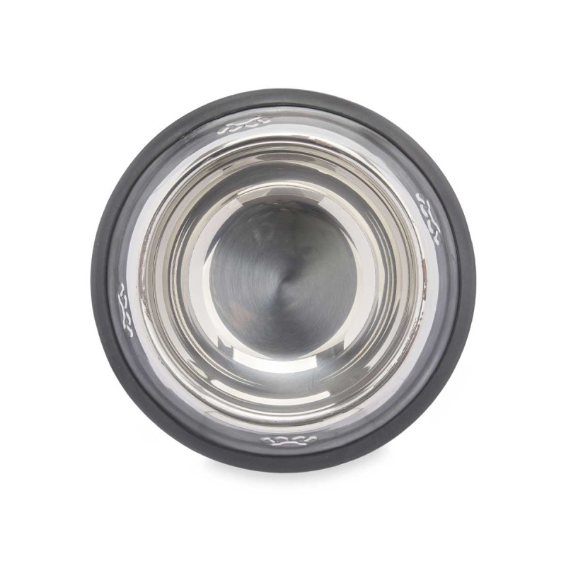 COMEDOURO METALICO 18CM PEGADAS C ANTIDERRAPANTE