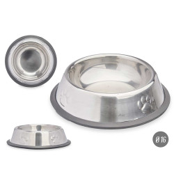 COMEDOURO METALICO 16CM PEGADAS C ANTIDERRAPANTE