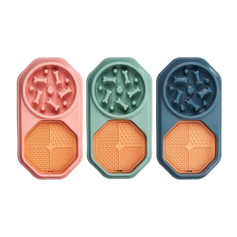 COMEDOURO DUPLO INTERATIVO SILICONE SORT 3