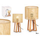LAMPARA SOBREMESA PANTALLA NATURAL CILINDRO 36 CM 