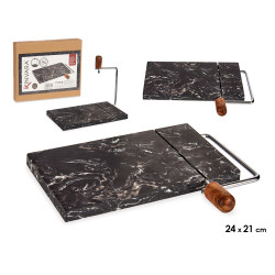 TABLE A DECOUPER FROMAGE MARBRE NOIR 