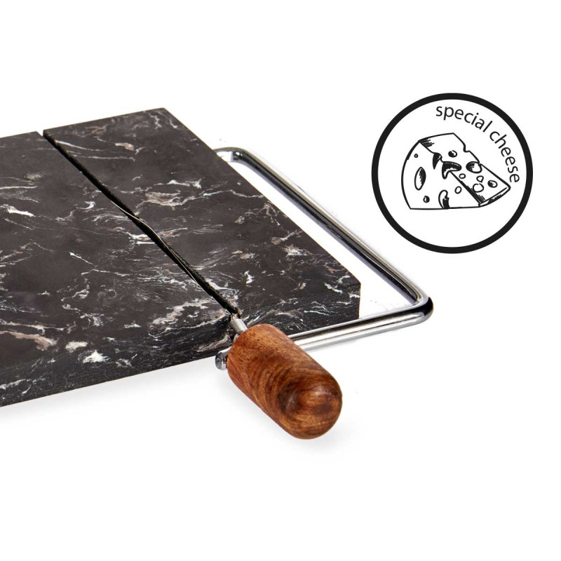 TABLE A DECOUPER FROMAGE MARBRE NOIR 