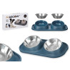 MANGEOIRE DOUBLE METAL DESIGN BLEU