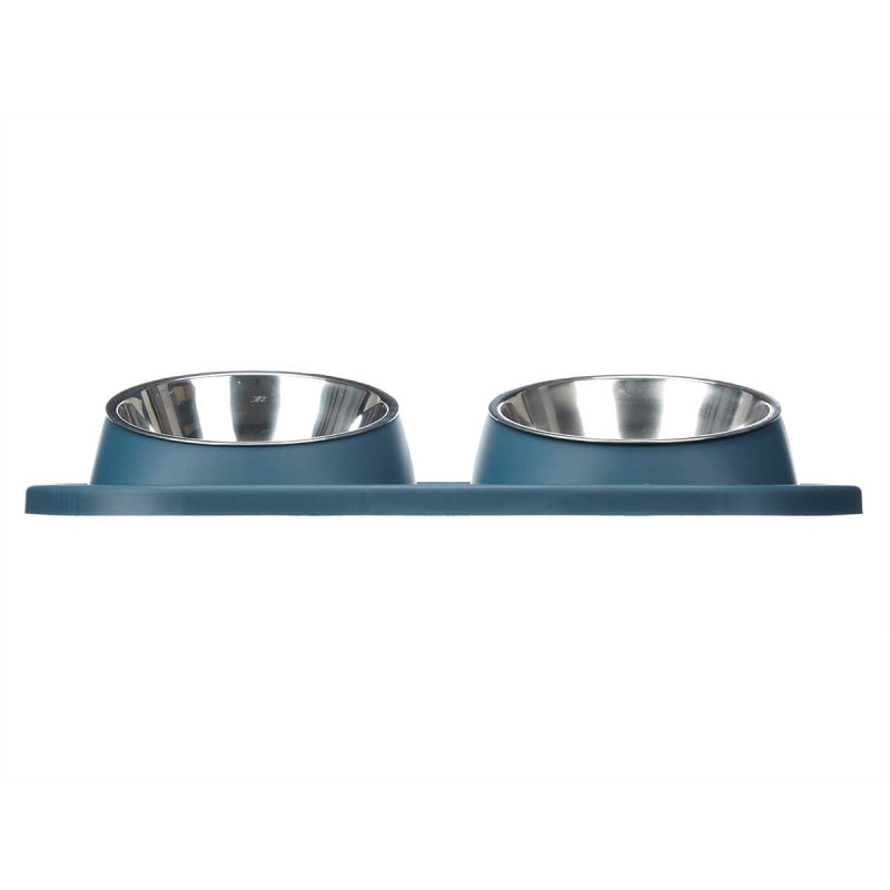 MANGEOIRE DOUBLE METAL DESIGN BLEU