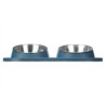 MANGEOIRE DOUBLE METAL DESIGN BLEU