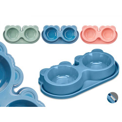 COMEDOURO DUPLO PLASTICO GRD SORT 3