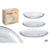 VAJILLA VIDRIO 18 PZS TRANSPARENTE