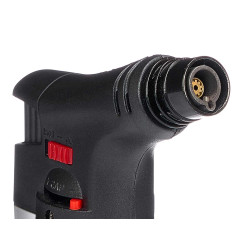 SOPLETE NEGRO PLATA BOTON ROJO