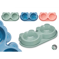 COMEDOURO DUPLO PLATICO PEQ SORT 3