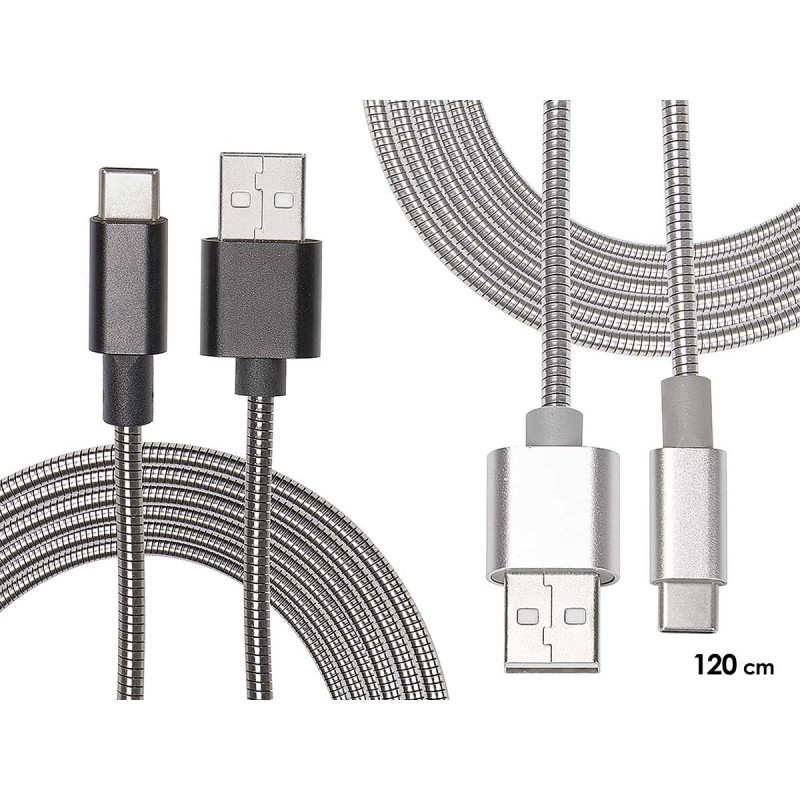 CABLE USB A C 1,2M SURT 2 COL