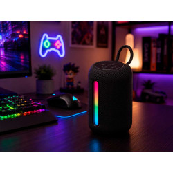 ALTAVOZ LED REDONDO NEGRO