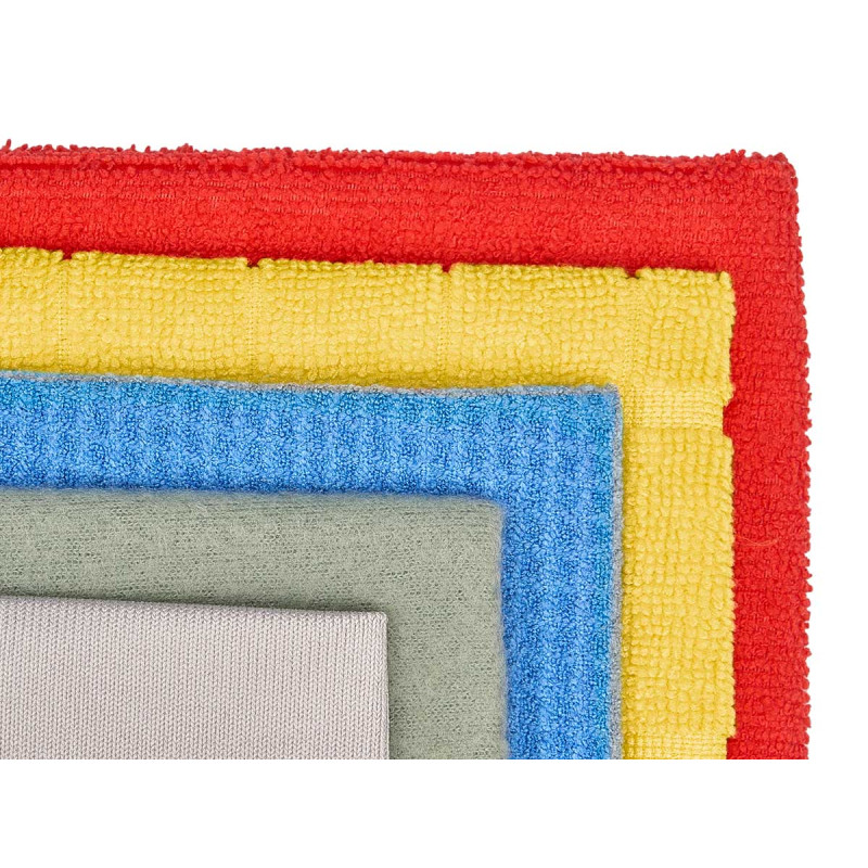 SET 5 PANNO PULIZIA 35X35CM ASS 5 COL