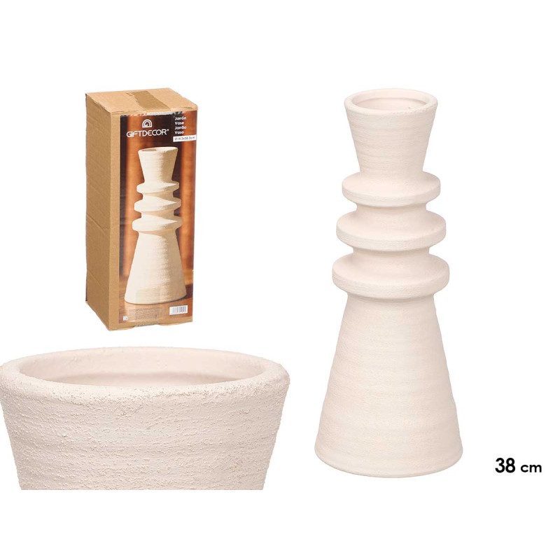 VASE SAHARA MODERNE BLANC GRAND