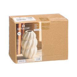 SPIRAL SAHARA WHITE VASE MEDIUM