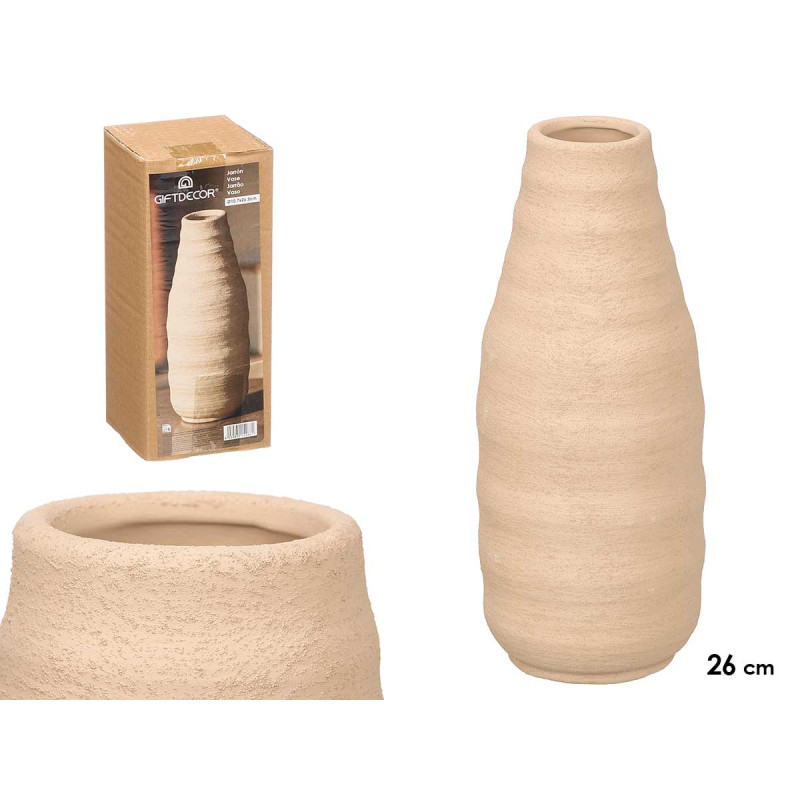 STRIPED BOTTLE SAHARA EARTHY VASE MEDIUM