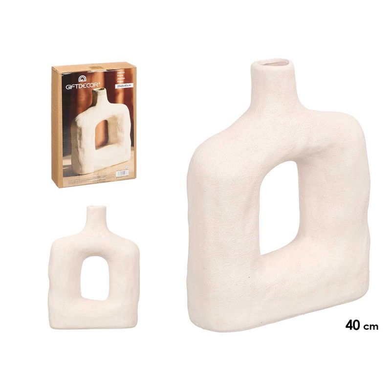 MODERN HOLE SAHARA WHITE VASE BIG