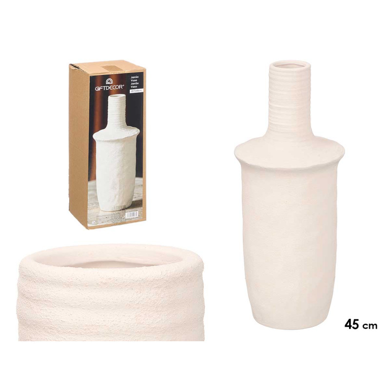 VASO BOCA ESTREITA SAHARA BRANCO GRANDE
