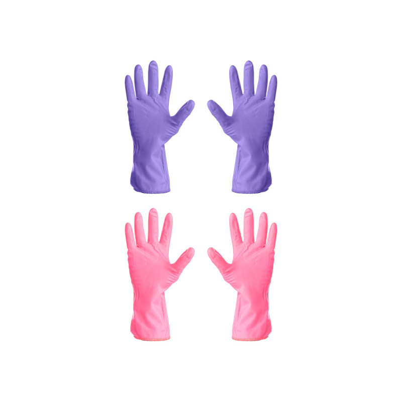GUANTES FREGAR FLOCADOS SURT 2 COL