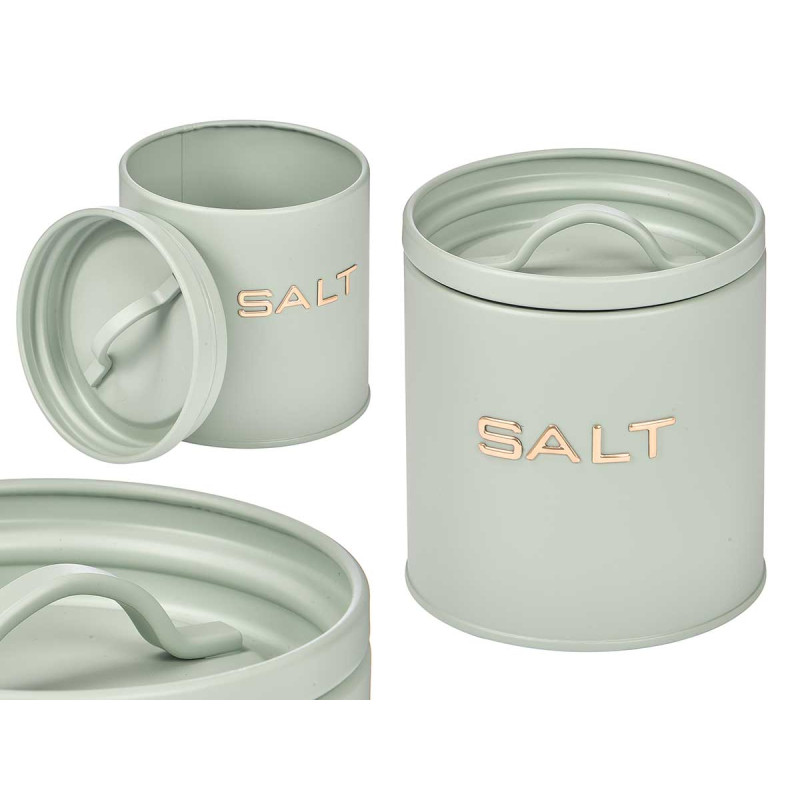 TARRO SAL LETRAS RELIEVE VERDE MENTA
