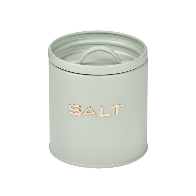 POT À SEL AVEC LETTRES EN RELIEF VERT MENTHE