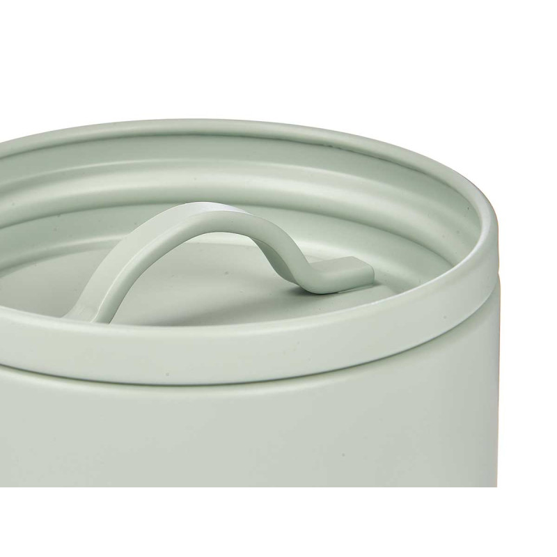 POT À SUCRE AVEC LETTRES EN RELIEF VERT MENTHE