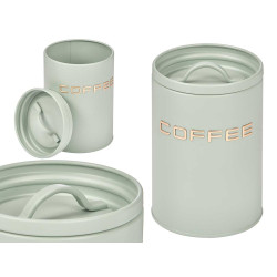 BARATTOLO CAFFE LETTERE RILIEVO VERDE MENTA