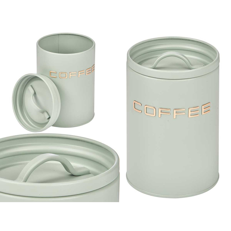 FRASCO CAFE LETRAS RELEVO VERDE MENTA