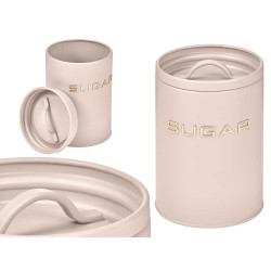 CREAM SUGAR JAR WITH RAISED LETTERS