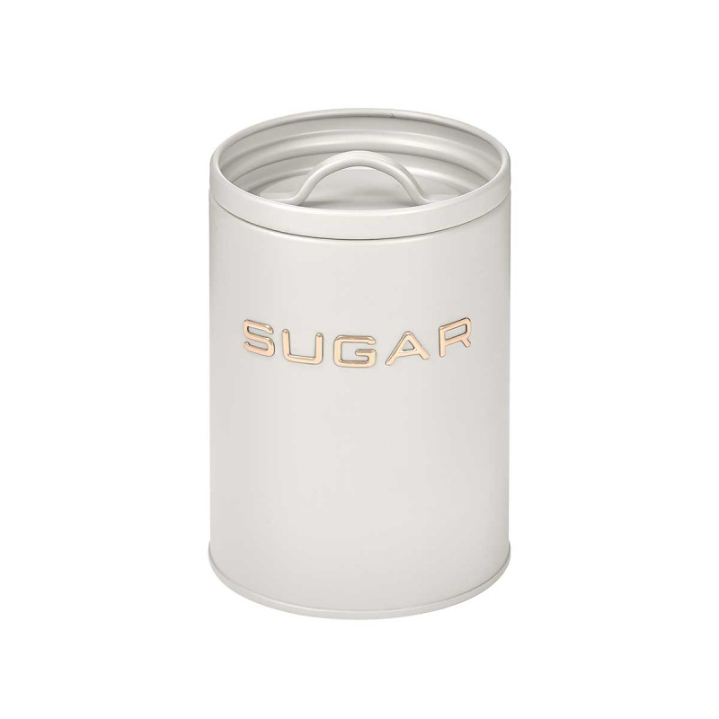 POT À SUCRE AVEC LETTRES EN RELIEF BLANC