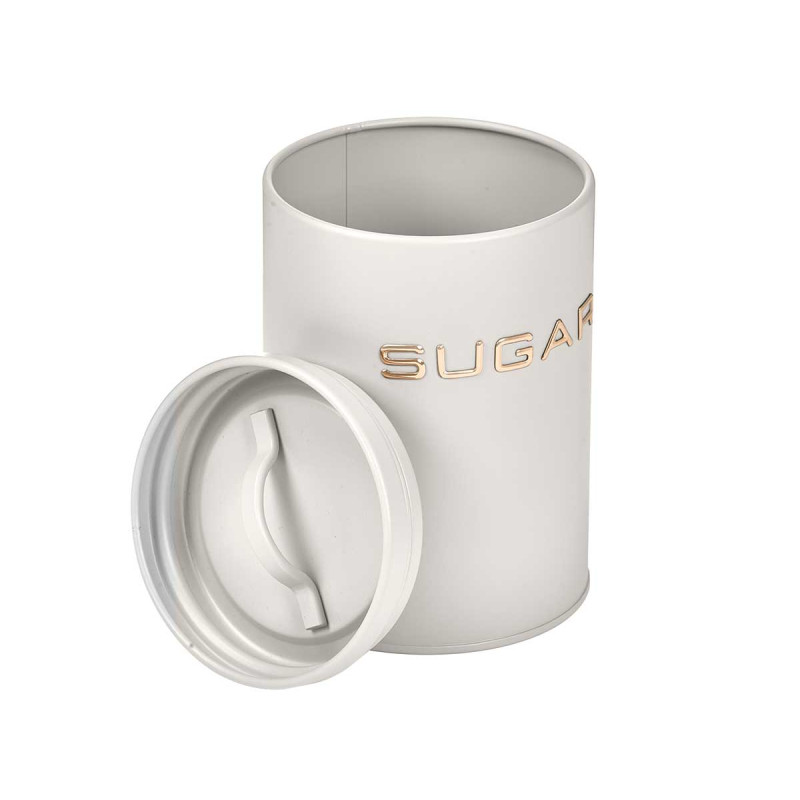 POT À SUCRE AVEC LETTRES EN RELIEF BLANC