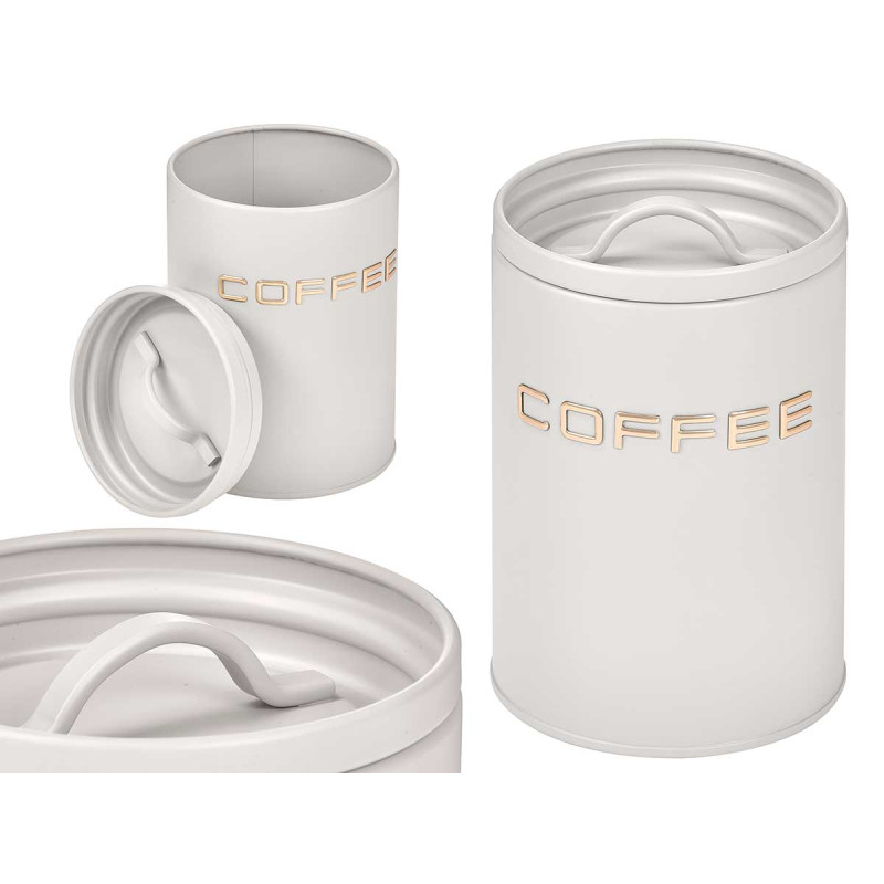 FRASCO CAFE LETRAS RELEVO BRANCO