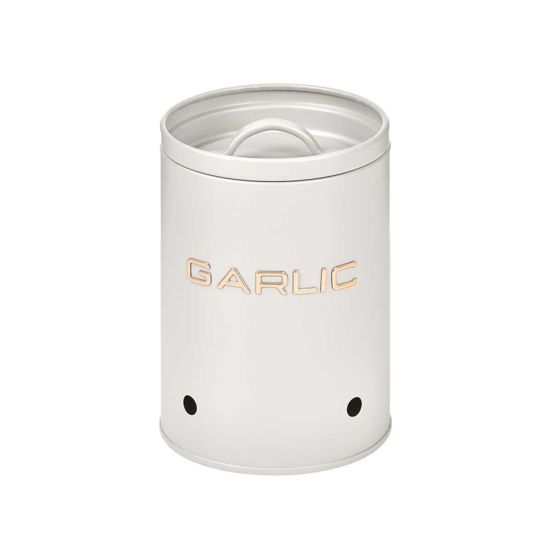POT À AIL AVEC LETTRES EN RELIEF BLANC