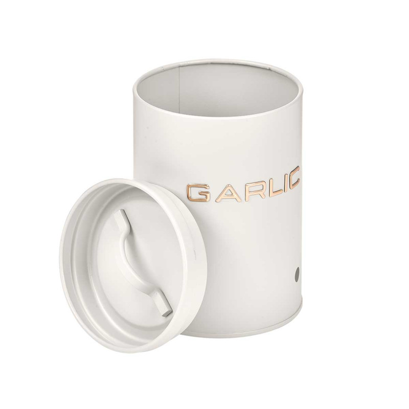 POT À AIL AVEC LETTRES EN RELIEF BLANC